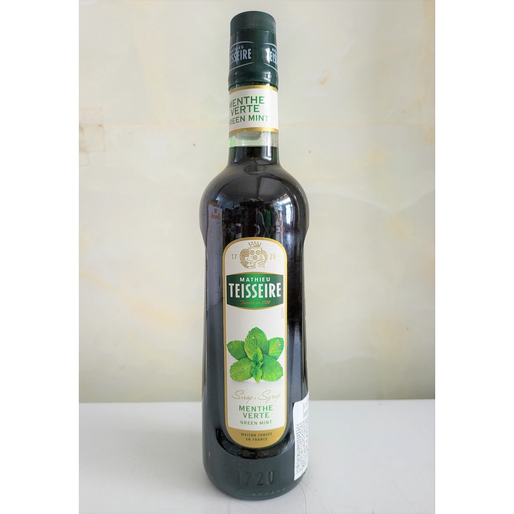 [Chai 700ml] [BẠC HÀ XANH] SI RÔ PHA CHẾ THỨC UỐNG [France] MATHIEU TEISSEIRE Syrup Green Mint