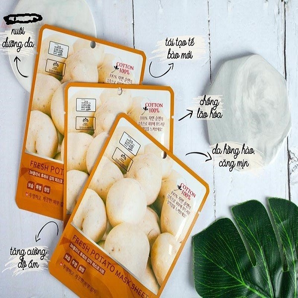 Mặt nạ chiết xuất từ khoai tây 3W CLINIC FRESH POTATO MASK SHEET 10 miếng / hộp