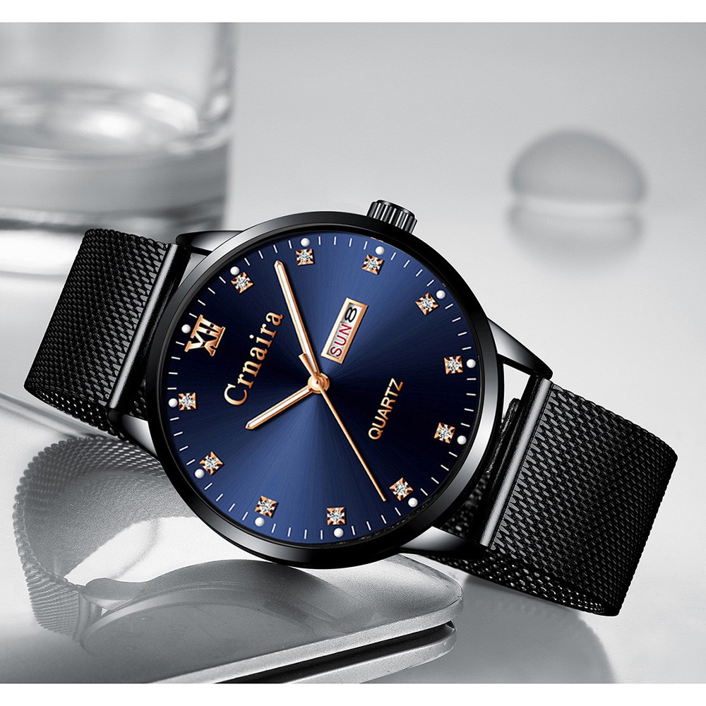 ĐÔNG HỒ NAM CRNAIRA C03089 CHẠY 3 KIM DÂY THÉP MÀNH CAO CẤP + TẶNG PIN | BigBuy360 - bigbuy360.vn