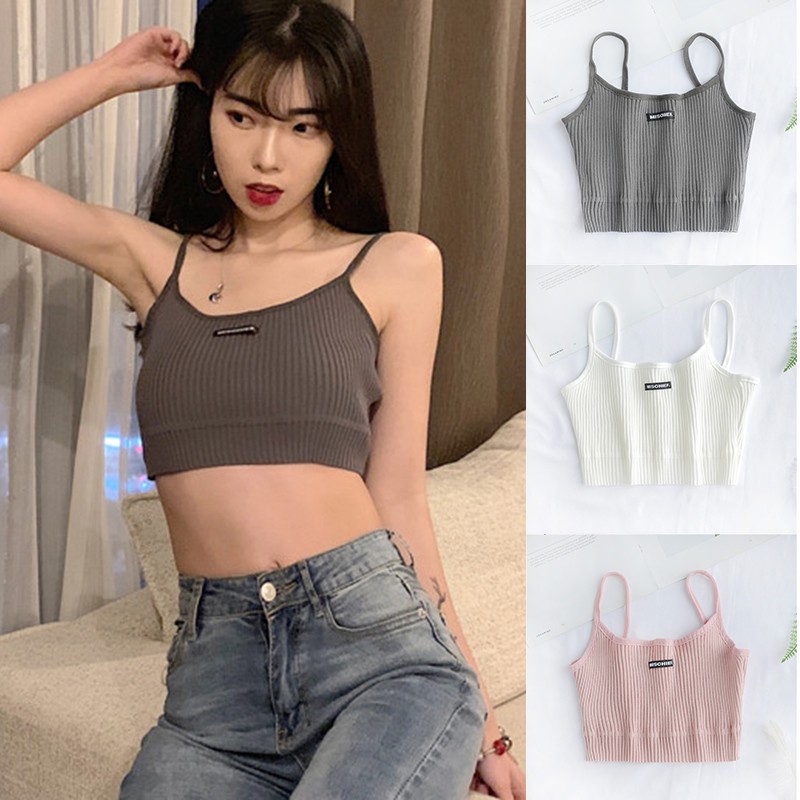 Áo hai dây dệt kim thời trang trẻ trung quyến rũ cho nữ