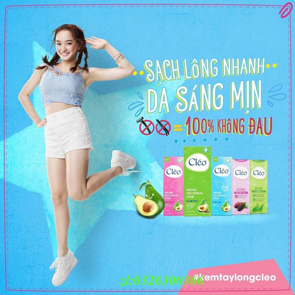 Kem Tẩy Lông 50g Cleo Có 2 Lựa chọn Da Nhạy Cảm Và Da Thường Avocado Hair Removal Cream Sensitive Skin | BigBuy360 - bigbuy360.vn