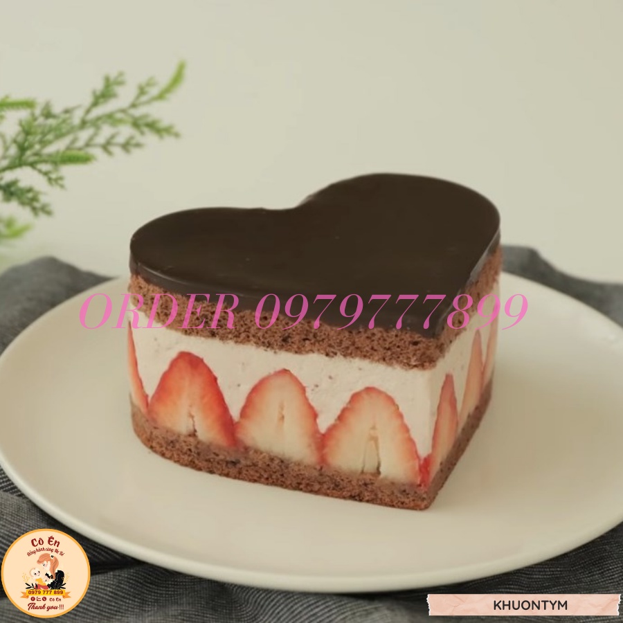 Khuôn làm bánh hình trái tim chống dính 9,7 * 9,5 * 2,4cm
