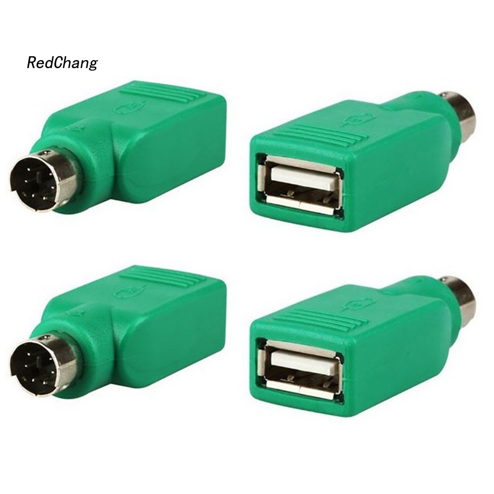 ☆YX☆2Pcs USB Female to Male Adapter Converter for PS2 Computer Keyboard Mouse