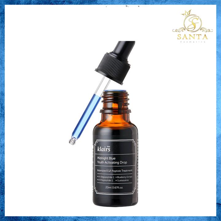 Serum Klairs Midnight Blue Youth Activating Drop 20ml giúp dưỡng ẩm và phục hồi da