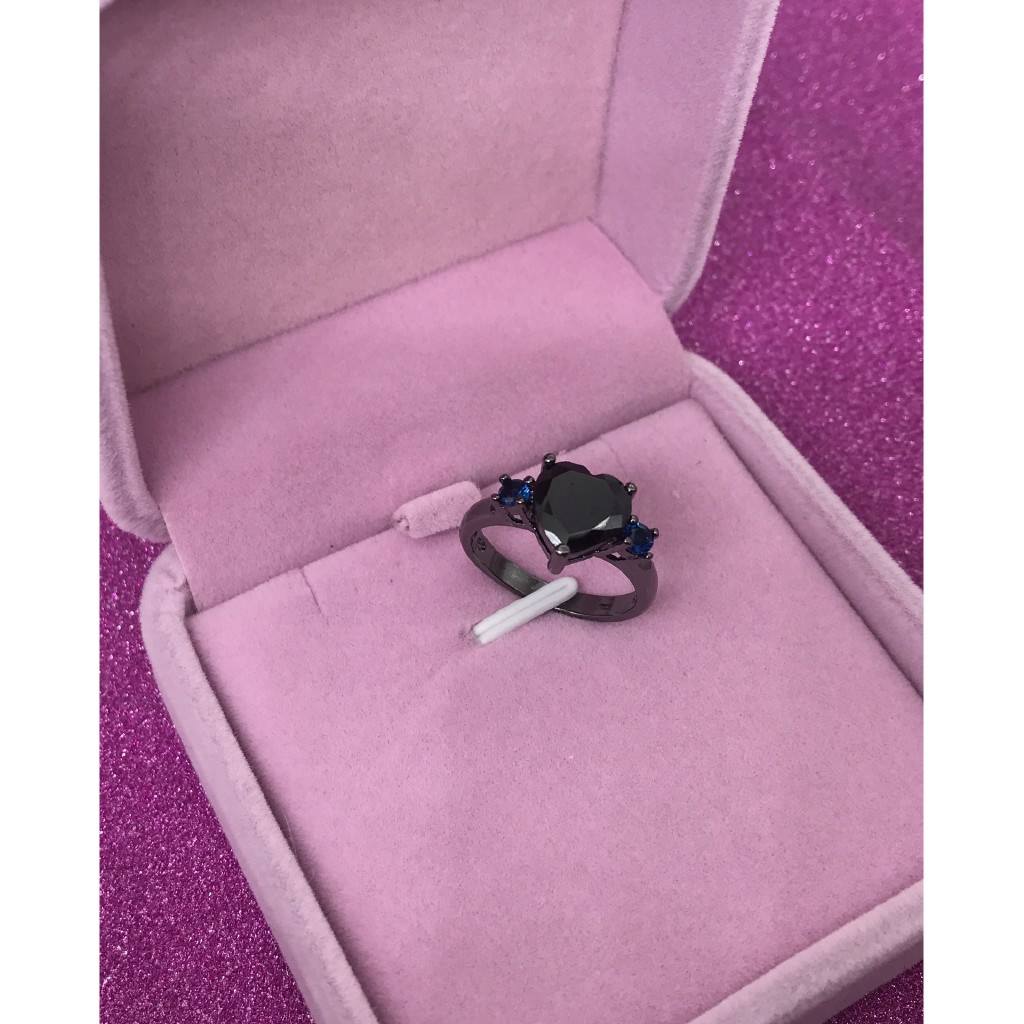 Nhẫn Mạ Bạc 925 Mặt Hình Trái Tim Thời Trang