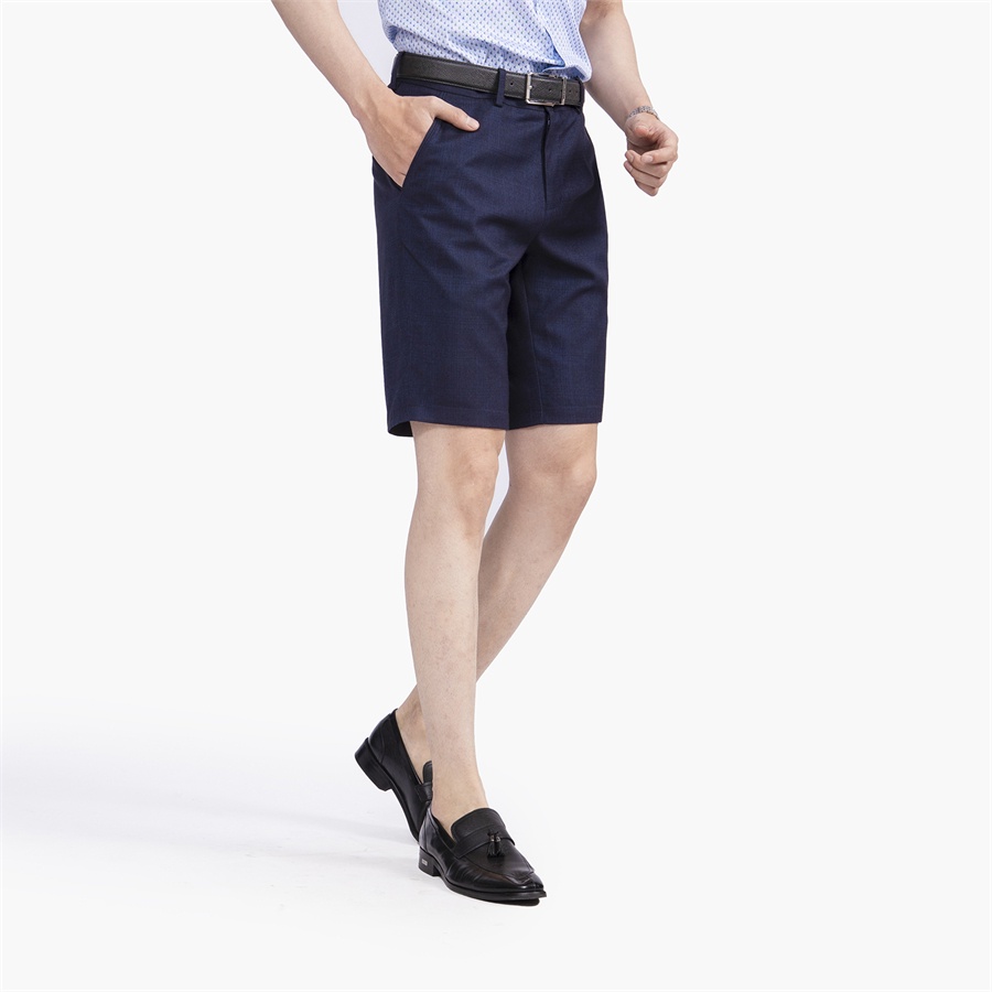 Quần Short Âu Nam Cao Cấp ARISTINO ASO007S2 Sooc Ngố Đùi kẻ chìm 2 màu lựa chọn chất vải polyester cao cấp mềm mại