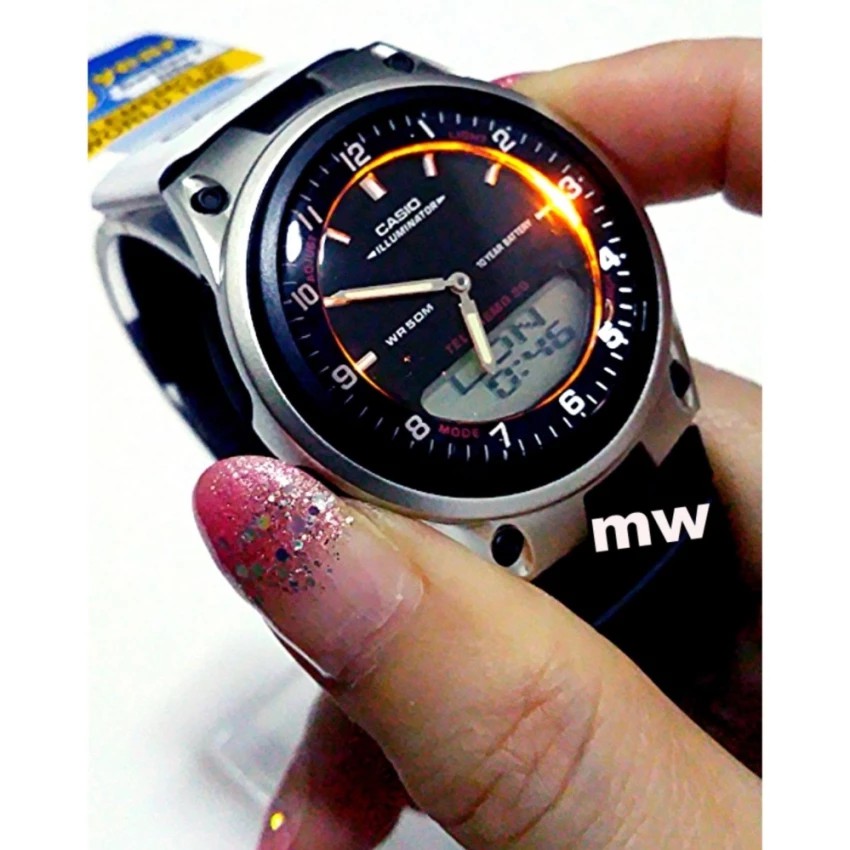 Đồng hồ nam dây nhựa Casio chính hãng Anh Khuê AW-80-1AVDF