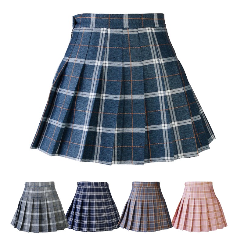 FREESHIP ĐƠN 99K_ Chân váy lưng cao gấp nếp kẻ caro | BigBuy360 - bigbuy360.vn