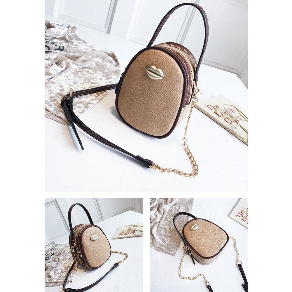 Túi Đeo Vai Mini Bằng Da Mềm Thiết Kế Đơn Giản