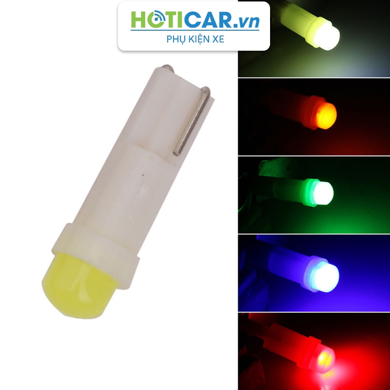 Đèn LED demi, đồng hồ taplo xe chip COB chân T5 T5C-1