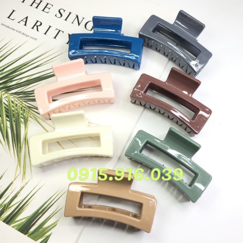 Kẹp tóc Cặp tóc càng cua chữ nhật nhiều màu