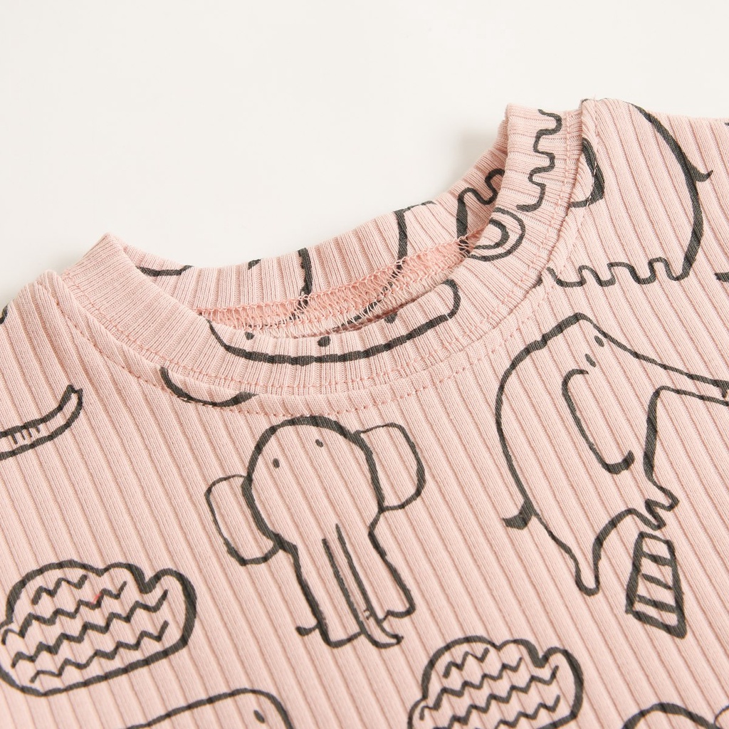 Sanlutoz Mùa hè Bộ quần áo Trẻ sơ sinh Cô gái Phim hoạt hình Bộ đồ ngủ