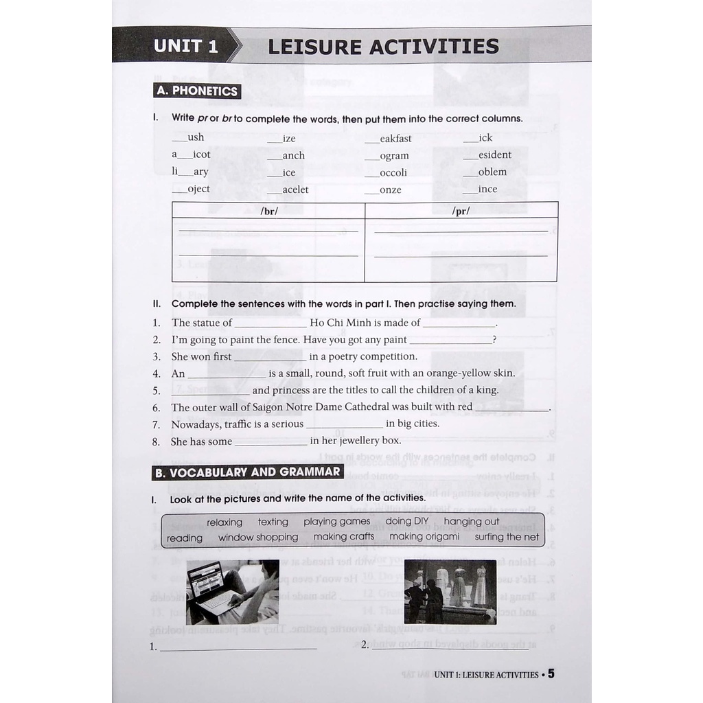 Sách - Bài Tập Tiếng Anh Lớp 8 Tâp 1  - Theo Chương Trình Mới Của Bộ GD Và Đào Tạo