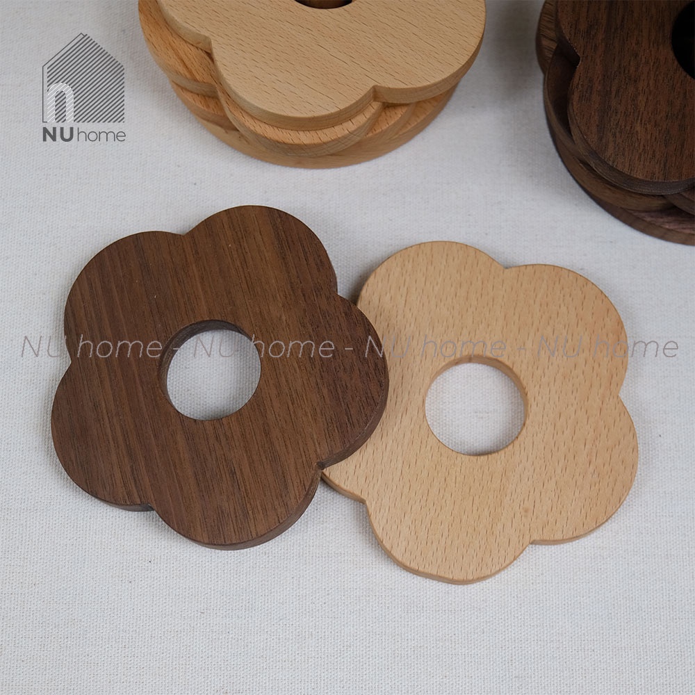 nuhome.vn | Đế lót hình hoa - Kino, được thiết kế bằng chất liệu gỗ tự nhiên đơn giản đẹp mắt