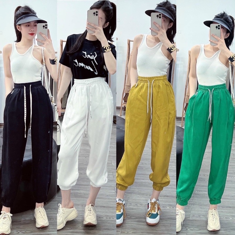 Quần đũi nữ CE lINE Bomber cạp chun, quần đũi bom nữ bo gấu  chất mềm mát xịn xò