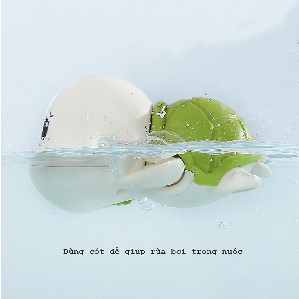 Đồ Chơi Phòng Tắm - Rùa bơi trong nước vặn cót - Thả chậu tắm cho bé vui nhộn, làm từ nhựa ABS an toàn cho bé