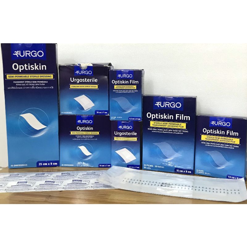 Băng gạc Urgo Optiskin vô trùng không thấm nước nhiều kích thước