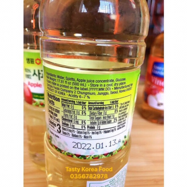 Giấm táo Sempio 500ml/chai