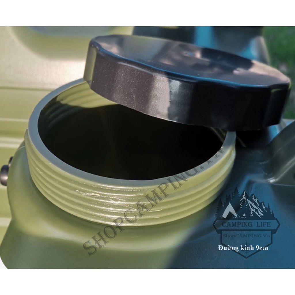 Bình đựng nước CLS 18L xanh rêu, thùng đựng nước dã ngoại cắm trại, du lịch - Camping VietNam