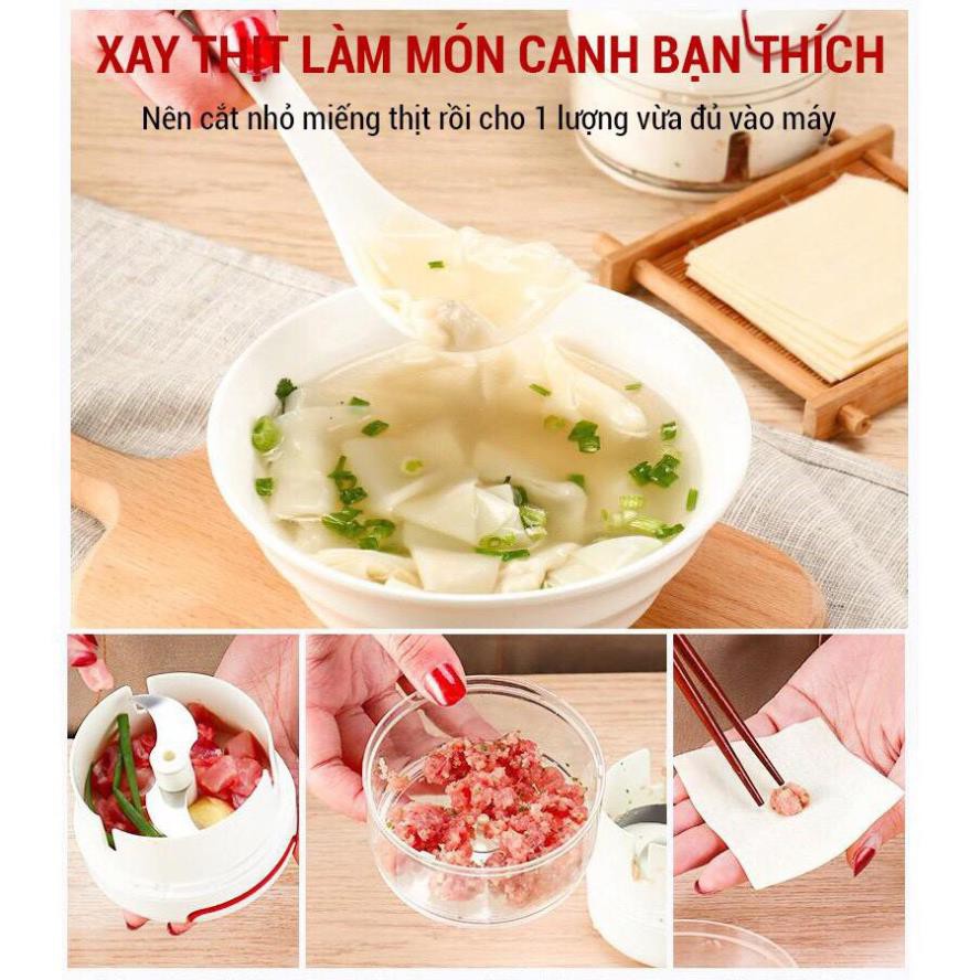 [HAI LƯỠI] Máy xay tỏi ớt cầm tay Mini Food Chopper