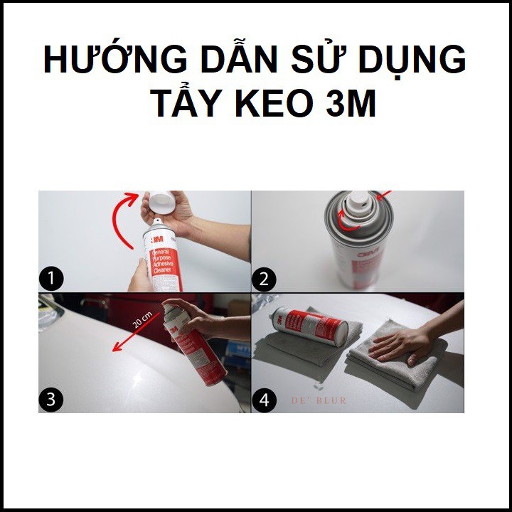[3M Chính Hãng] Chai xịt tẩy keo, tẩy nhựa đường ô tô, keo băng dính, decal General Purpose Adhesive Cleaner 3M 08987