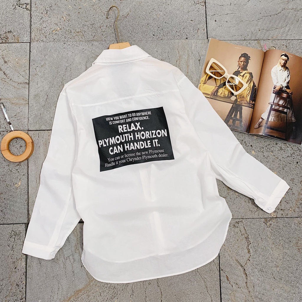 Áo sơ mi tay dài in hình mickey