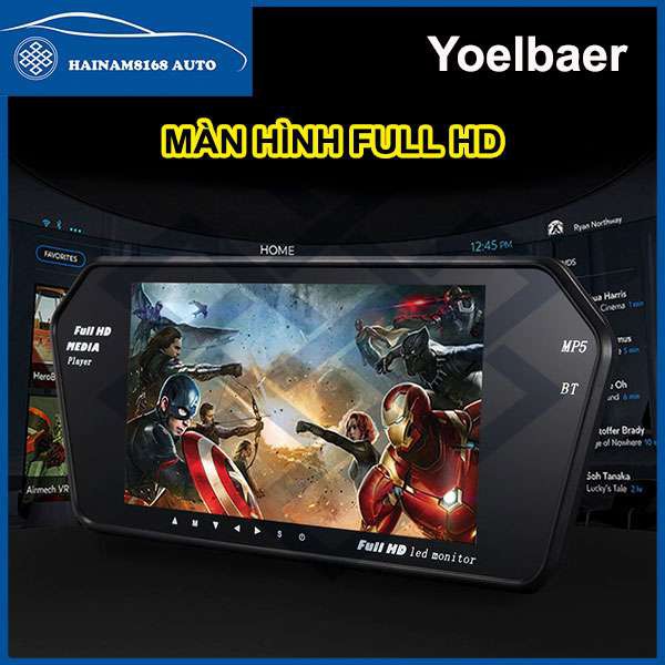 Màn hình hiển thị camera lùi, giải trí MP5, kết nối bluetooth, LCD 7 inch