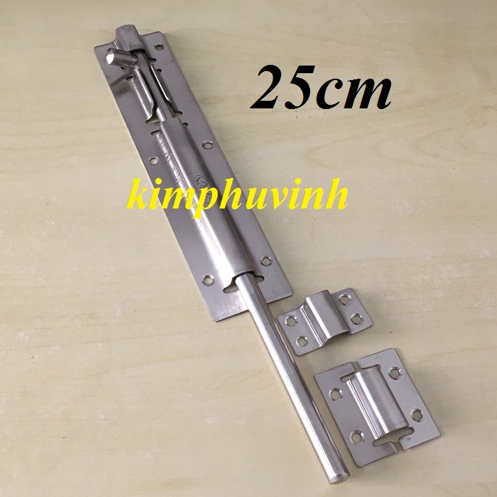 1 BỘ - 25CM CHỐT CỬA ĐỨNG INOX 100% - CHỐT CỬA ĐỨNG 2T5