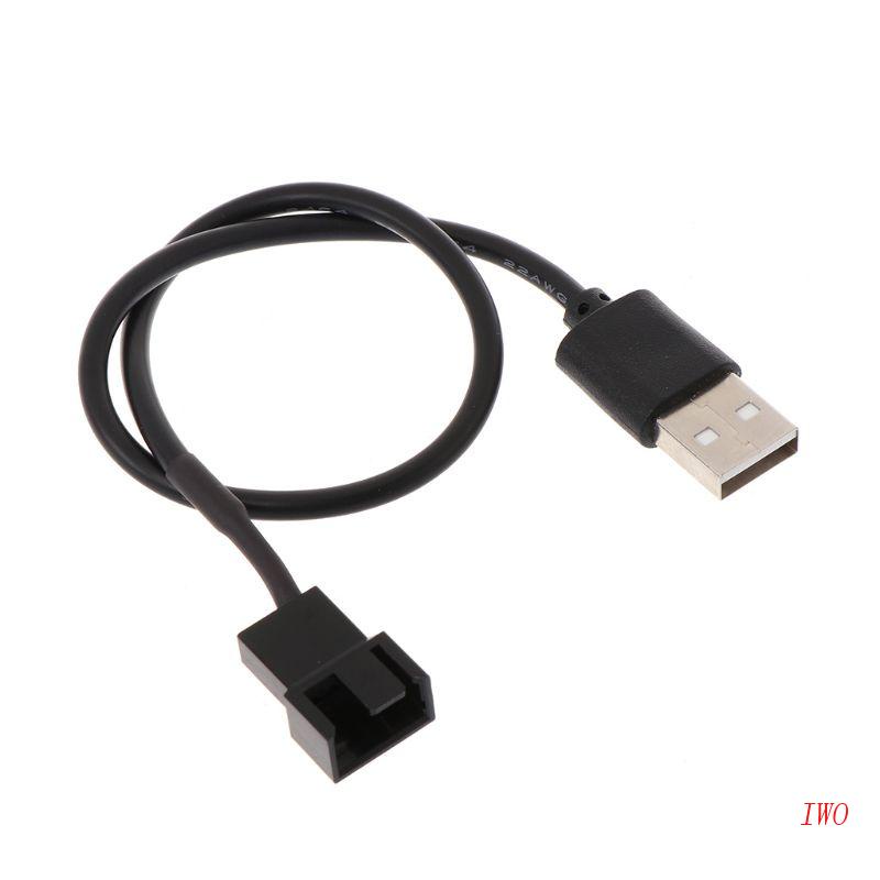 Dây Cáp Nối Quạt Máy Tính IWO PWM 5V USB 2.0 A Sang 3 / 4-Pin 22AWG 1 Đến 1 Chiều, 32cm