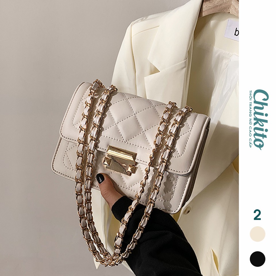 CHIKITO | ❤️ ẢNH THẬT - LOẠI 1 ❤️ TÚI XÁCH NỮ VÂN Ô THOI KIỂU ĐƠN GIẢN SANG TRỌNG - TÚI XÁCH DA QUẢNG CHÂU CAO CẤP
