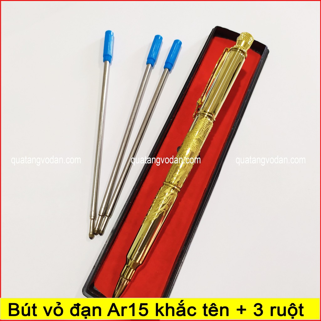 Bút vỏ đạn A15 Khắc tên + 3 ruột đi kèm