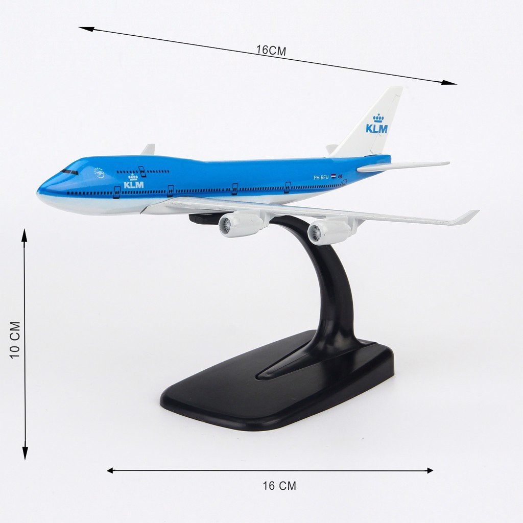 [Mã TOYJAN hoàn 20K xu đơn 50K] Mô hình máy bay KLM Royal Dutch Airlines Boeing B747 16cm Everfly