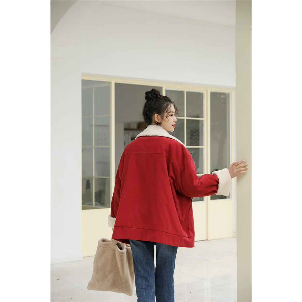 Áo Khoác Kaki Lông Ấm 406 Đỏ