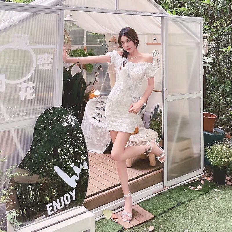 Sandal cao gót dây nơ quấn cổ chân QCCC Full box RH-816-1