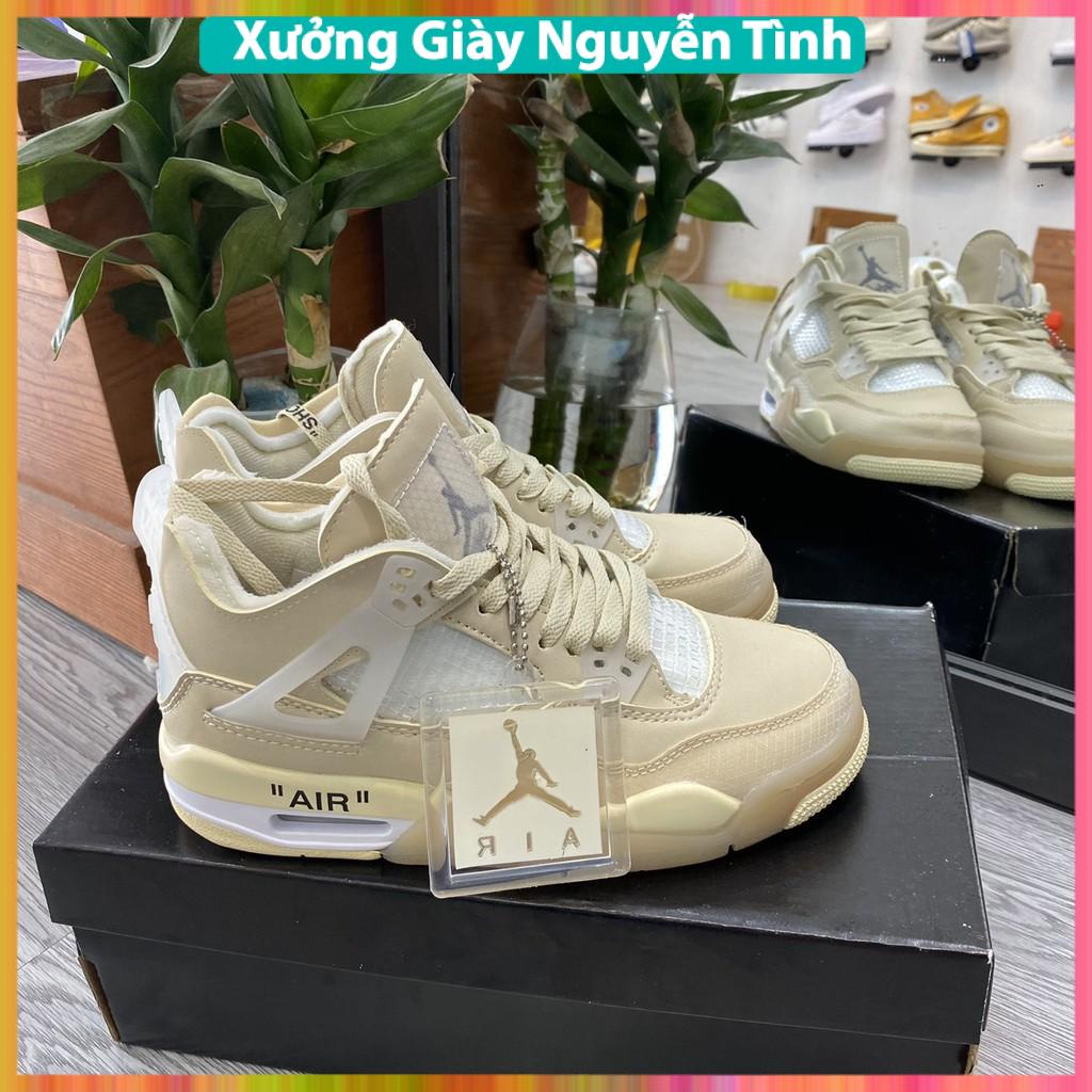 Giày Sneaker Jordan 4 Off White Full Box Full Phụ Kiện Freeship