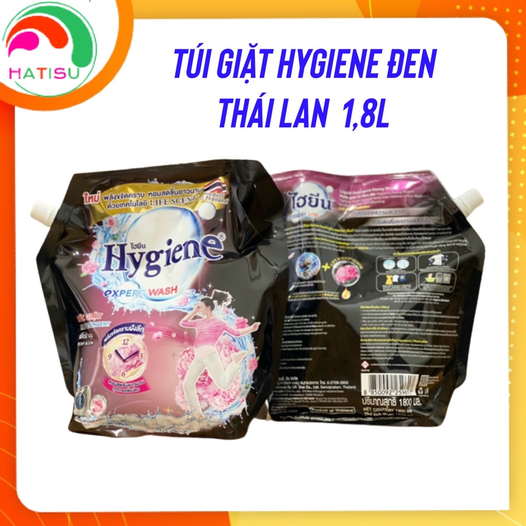 NƯỚC GIẶT XẢ ĐẬM ĐẶC HYGENE TÚI 1800ML THÁI LAN HATISU