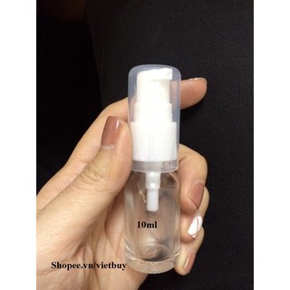 Chai thủy tinh trong đầu bơm 10ml