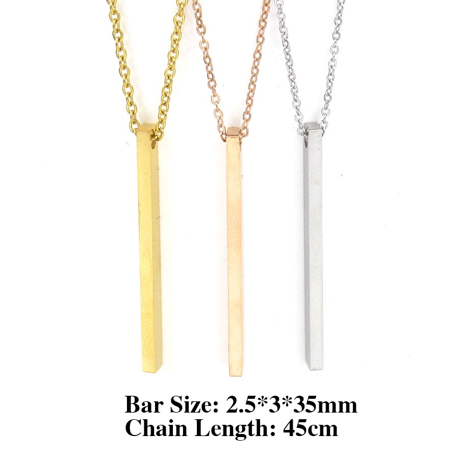 Mặt Vòng cổ Bằng Thép Không Gỉ Khắc Tên ECGIFT NE002 3D
