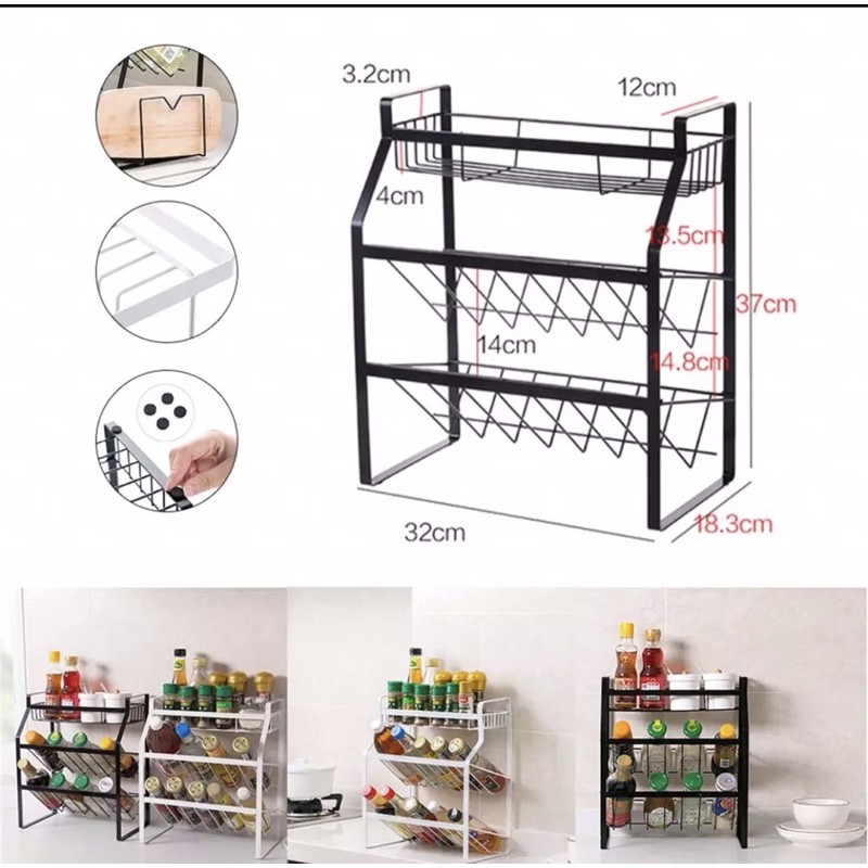 Kệ gia vị 3,4 tầng nhà bếp | BigBuy360 - bigbuy360.vn