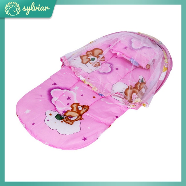 Mùng Lưới Chống Muỗi Có Thể Gấp Gọn Kèm Nệm Cho Bé Sơ Sinh