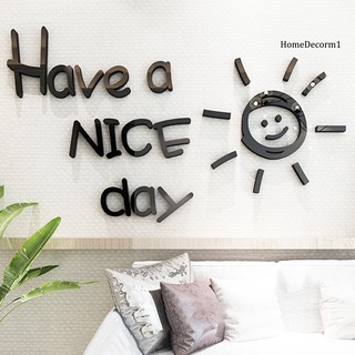 Miếng Dán Tường Acrylic Hình Chữ Cái 3d Trang Trí Nhà Cửa