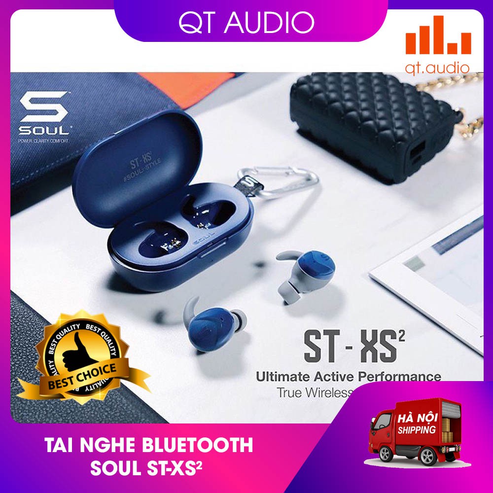 Tai nghe bluetooth TWS Soul ST-XS2 chính hãng, bluetooth 5.0, kháng nước, thời lượng nghe nhạc lên đến 25h