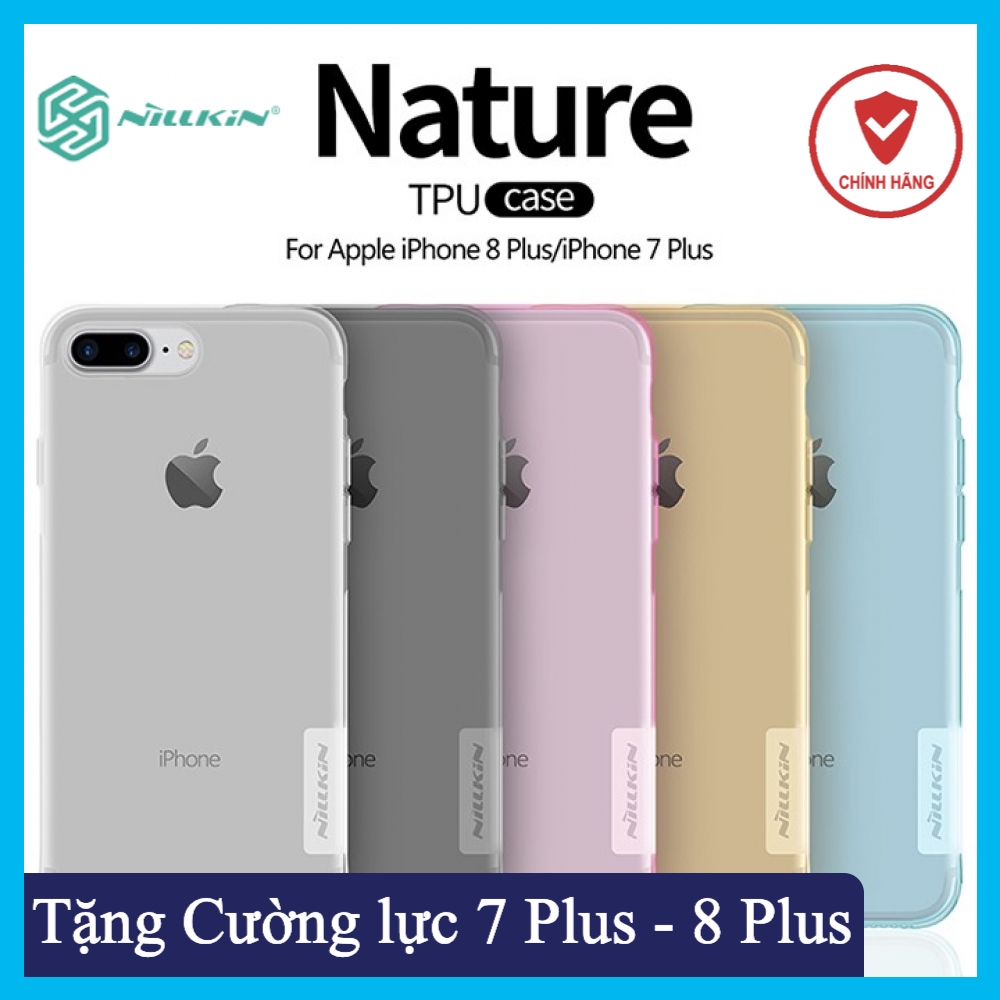 [TẶNG CƯỜNG LỰC] ỐP LƯNG IPHONE 8 PLUS/7 PLUS NILLKIN SILICON CHÍNH HÃNG