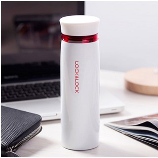 Bình giữ nhiệt Lock&Lock Feather Light 450ml- Màu Trắng / Đỏ