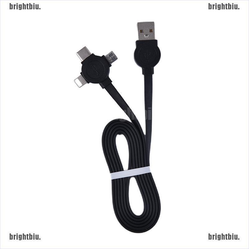 BIU USB Charging Cable Universal 3 in 1 Multi-Function Cell Phone Charger Data Sync[VN]