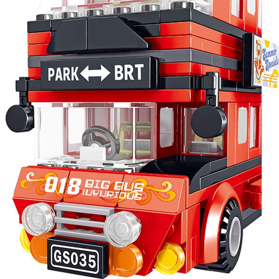 Bộ Đồ Chơi Lắp Ghép Mô Hình Xe Bus 2 Tầng Anh Quốc 398 Miếng Ghép đồ chơi xe ô tô