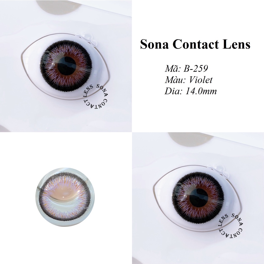 Lens Violet A-259 [EXP 9/2023] (kính áp tròng Sona Hàn Quốc)