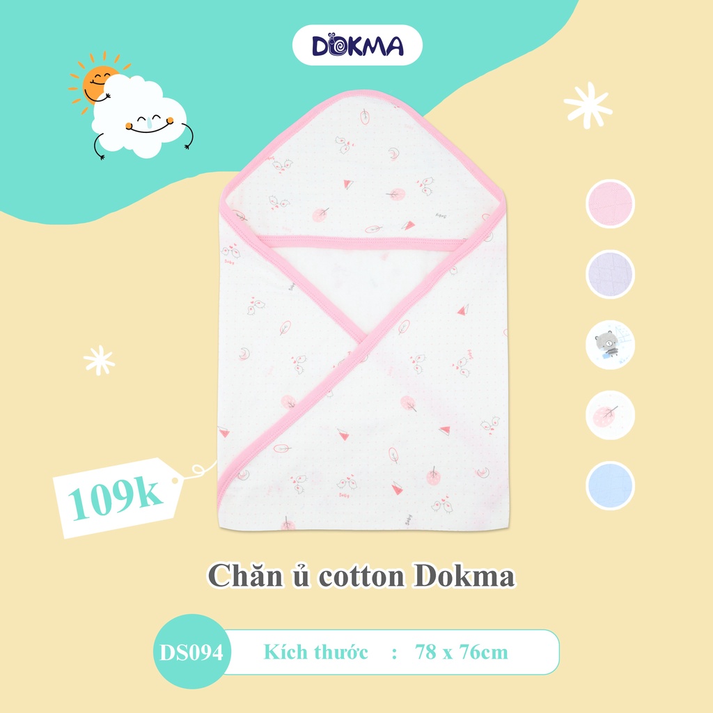 Choàng ủ cotton Dokma DS094 kích thước 78x76cm