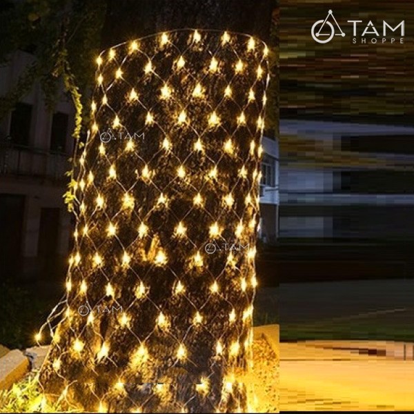 Đèn rèm Led lưới cá màu vàng ấm L-R-LUOIV 1.5x1.5m
