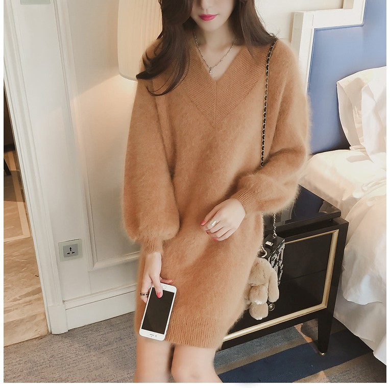 Ulzzang Váy len lông thỏ